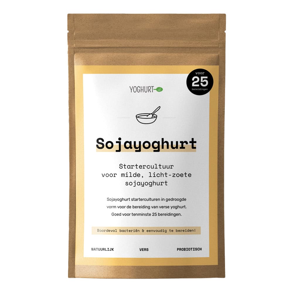 Biologische sojayoghurt startercultuur voor het maken van lichte