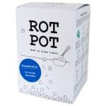 Gezonde appelazijn met roerstaaf in pot