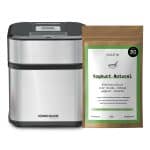 Zwemmerstartercultuur voor natuurlijke yoghurt in een starterset met een yoghurtmachine.