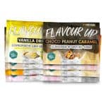 Vegan snackpoeder met natuurlijke smaak van vanille en chocolade