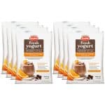 Romige yoghurt met chocolade en sinaasappel