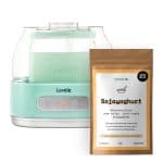 Gezichtsmaker voor yoghurtbereiding en starten starterculturen voor sojayoghurt.