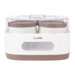 210-1 Yoghurtmaker met 2 potten en digitale timer voor verse yoghurt thuis.