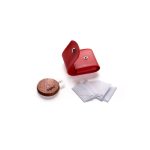 Suzuurhouder en mini-apotheek in rode leren etui