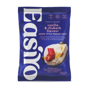 EasiYo Griekse Stijl Vanille en Rabarber yoghurtmix - 1 zakje voor 1 liter yoghurt