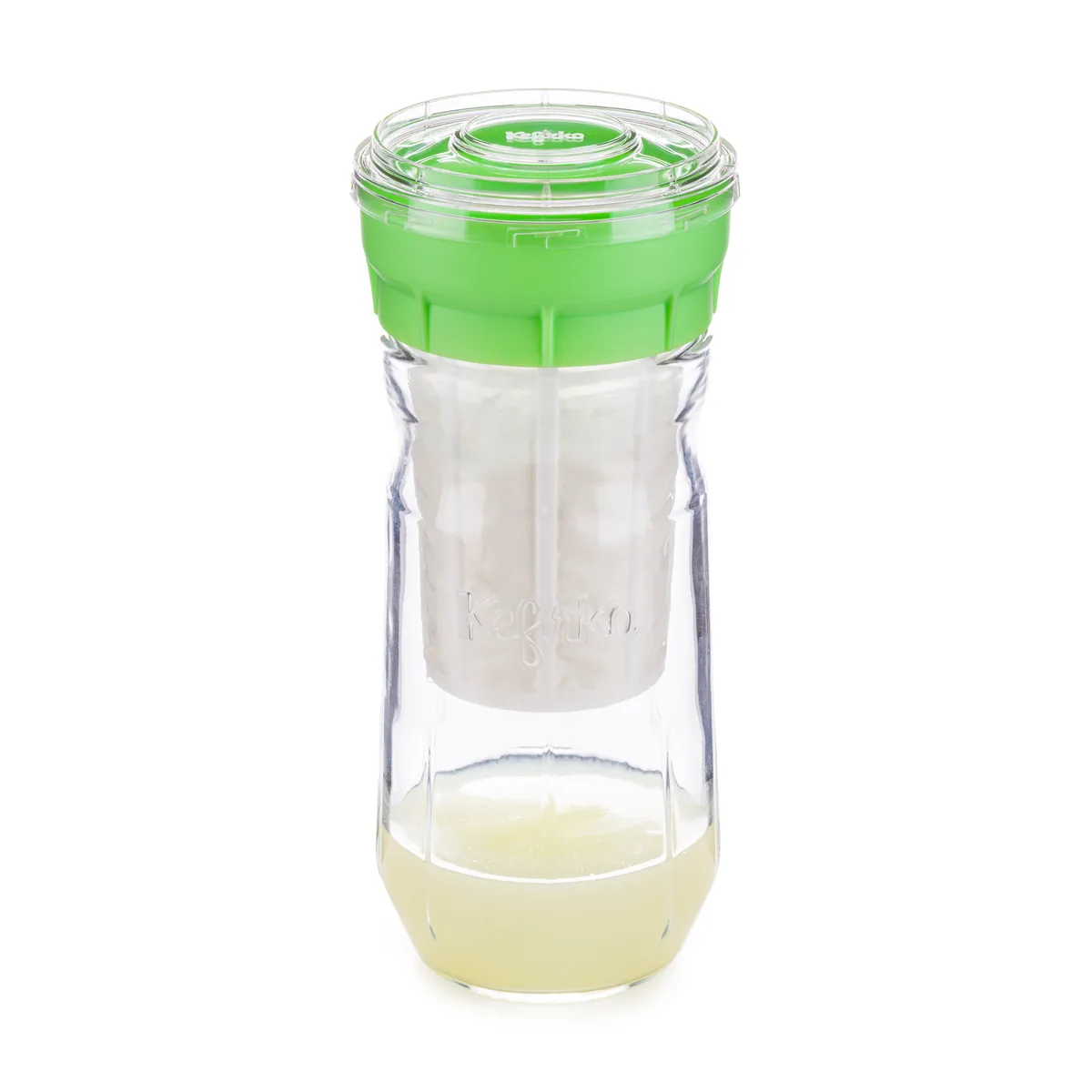KefirKo Kaasmaker 1,4 l met uitgelekte wei in de pot