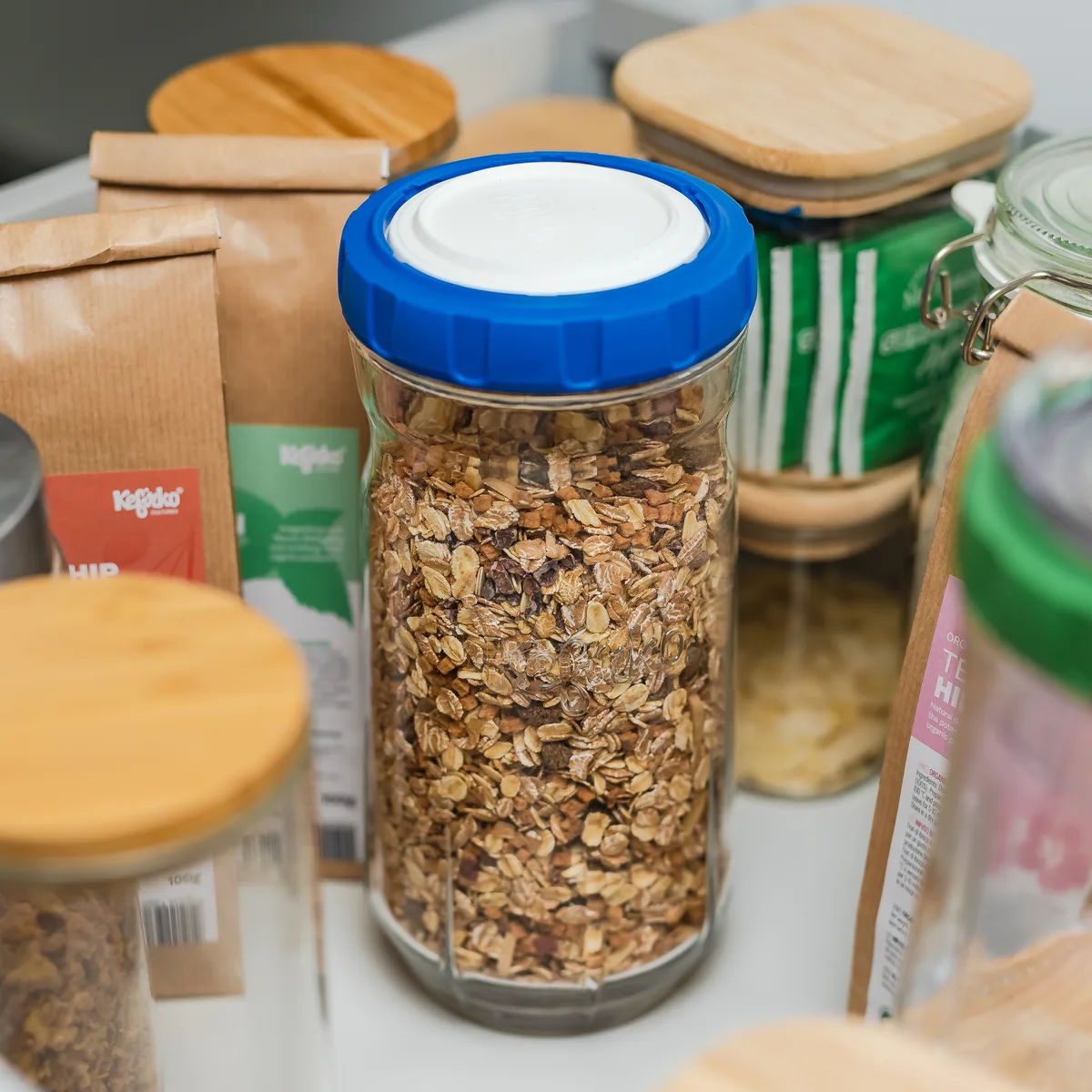 Kefirko Bewaarpot gevuld met granola